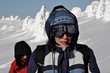 Female skier with sunglasses