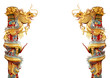 Twin Golden Chinese Dragon