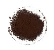 Coffee grains on the white