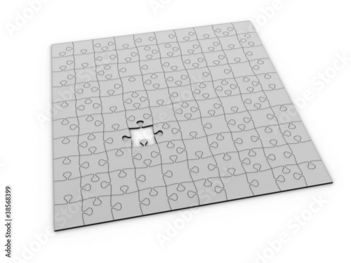 Illustration: Iron puzzles on white background №3 Iron puzzles on white background №3