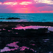 Sunrise on vulcanic shore Sunrise on vulcanic shore