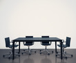 modern interior office table and chairs