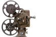old film projector isolated on white old film projector isolated on white