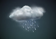 Vector: raincloud with raindrops in the dark sky raincloud with raindrops in the dark sky
