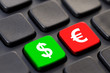 Clavier d'ordinateur dollar euro
