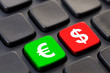 Clavier d'ordinateur euro dollar