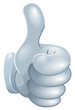 Cartoon hand thumbs up illustration