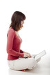 Working with a laptop