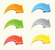 Multi-colored arrows rounding