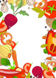 Background with bright vegetables Background with bright vegetables