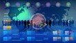 Blue background, news