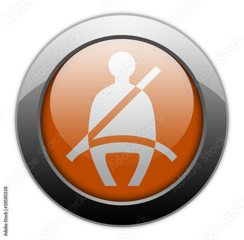 Illustration: Orange Metallic Orb Button "Seat Belt" Orange Metallic Orb Button "Seat Belt"