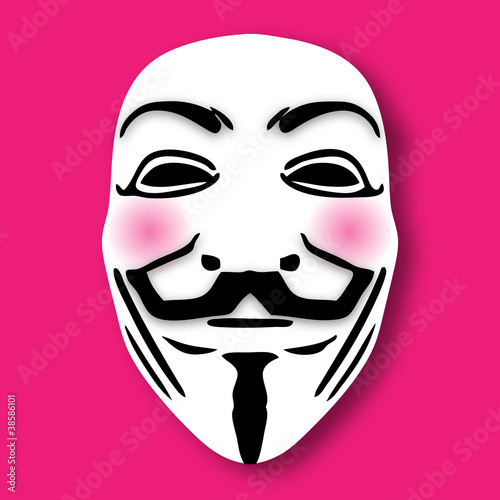 Vector: Anonymous Guy Fawkes Maske PINK Vector Anonymous Guy Fawkes Maske PINK Vector