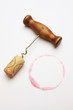 corkscrew and cork