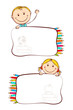 Kids with School Label