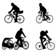 bicyclists silhouettes