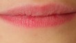 Video: Lips closeup, mouth opens, and there are baby teeth Lips closeup, mouth opens, and there are baby teeth