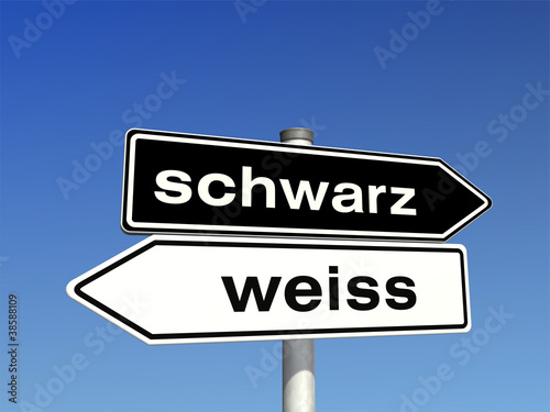 Illustration: Schwarz oder weiß? Schwarz oder weiß?