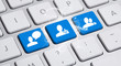 Social media button on keyboard