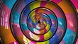 Hypnotic rainbow vortex loop 3d