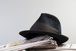 classic hat on a newspaper
