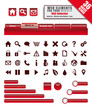 Red Striped Web Elements