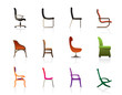 Luxury, office, interior and plastic chairs