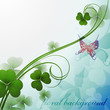 Vector background with a clover