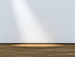 holzboden weiße wand und spott