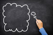 Thought bubble blackboard / chalkboard