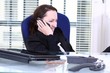 unreliable worker uses her private mobile at Work