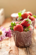 Strawberries in Muffin Paper cups