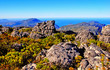 Majestic rocks on Table Mountain (South Africa)