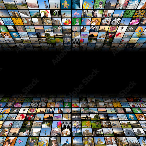 Photo: Abstract multimedia background made by different images. Abstract multimedia background made by different images.