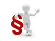 Illustration: Mann mit Paragraph Mann mit Paragraph