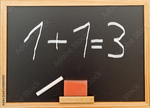 Photo: 1 + 1 = 3 1 + 1 = 3