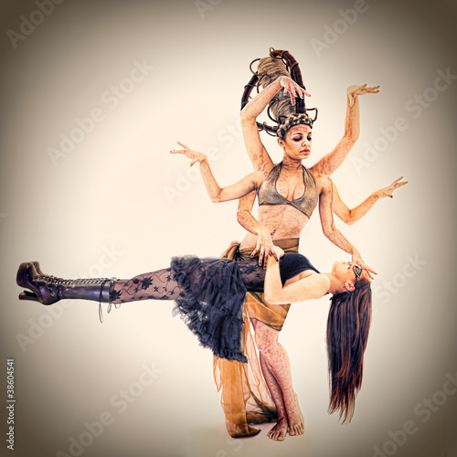 Photo: Illustration of Goddess or Sorceress Performing Enchantment Illustration of Goddess or Sorceress Performing Enchantment