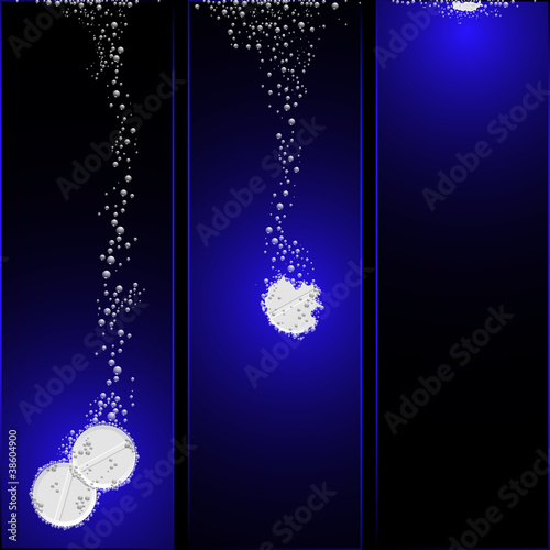 Vector: effervescent pills phases effervescent pills phases