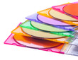 multicolored cd or dvd isolated on white