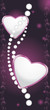 Shining hearts with diamonds