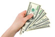 money in a giving hand