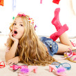 fashion victim kid girl wardrobe messy backstage