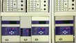 Control room with monitors, scheme, gages and switches