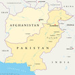 Afghanistan und Pakistan Landkarte