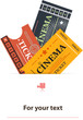 Cinema tickets background vector