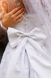 closeup of wedding dress