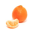 orange tangerine on white background orange tangerine on white background
