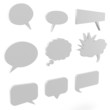 3d blank text bubbles collection