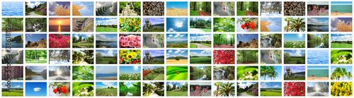 Photo: Collage of many nature photos Collage of many nature photos