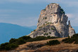 Big mountain against blue sky